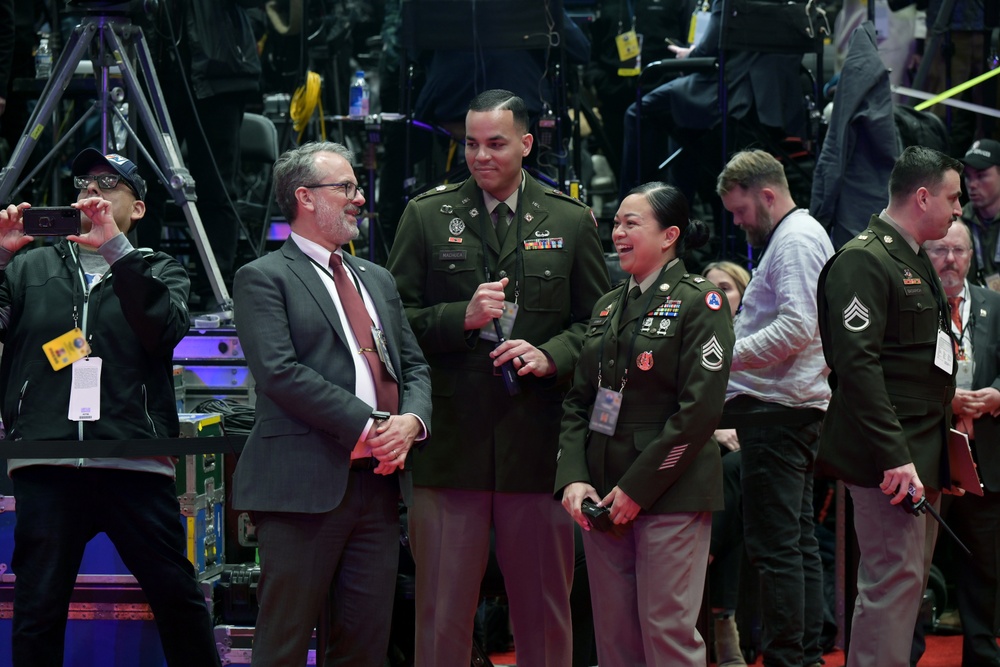 Service members participate in inaugural parade