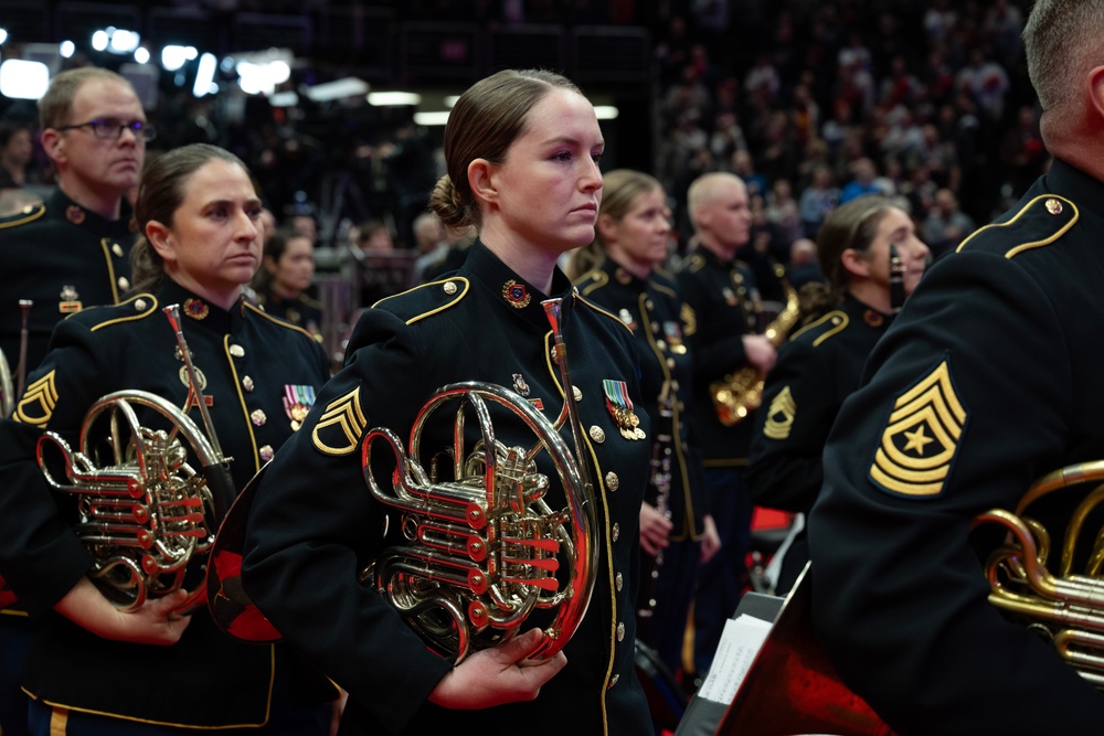 Service members participate in inaugural parade