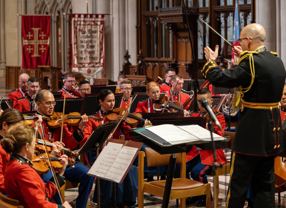 “The President’s Own” U.S. Marine Band plays during the National Prayer Service