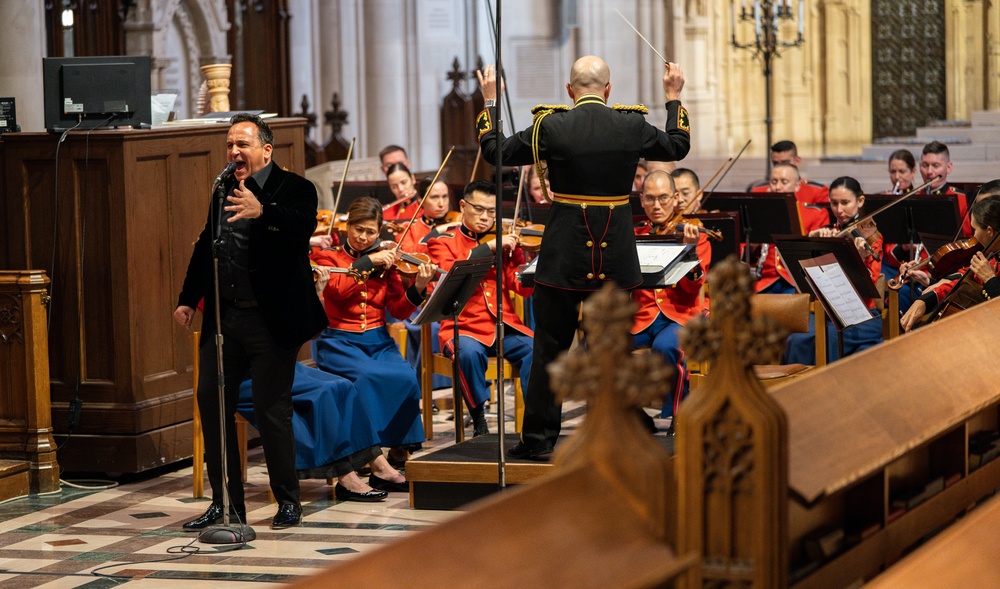 “The President’s Own” U.S. Marine Band plays during the National Prayer Service