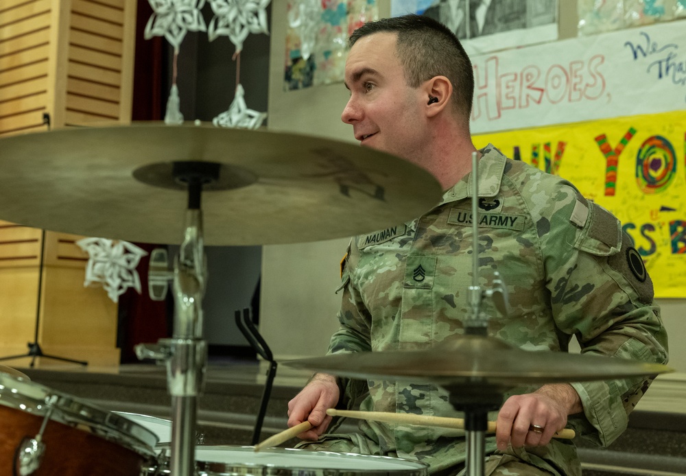 America's First Corps Bandsmen Perform at Hillside Elementary School at JBLM, WA