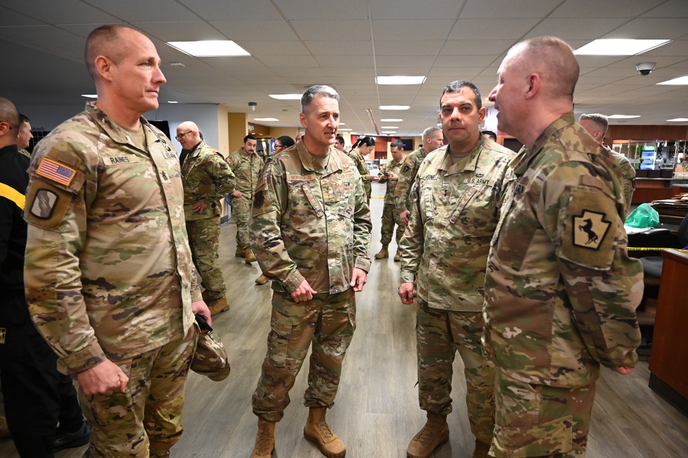 National Guard Senior Leaders Visit National Guardsmen On Duty During PI60 Support