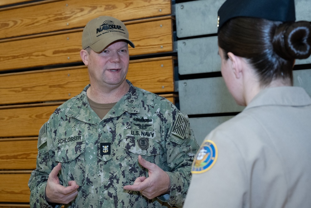 Sailors from NAVSUP headquarters serve as judges for the NJROTC program in the Mid-Atlantic Competition.