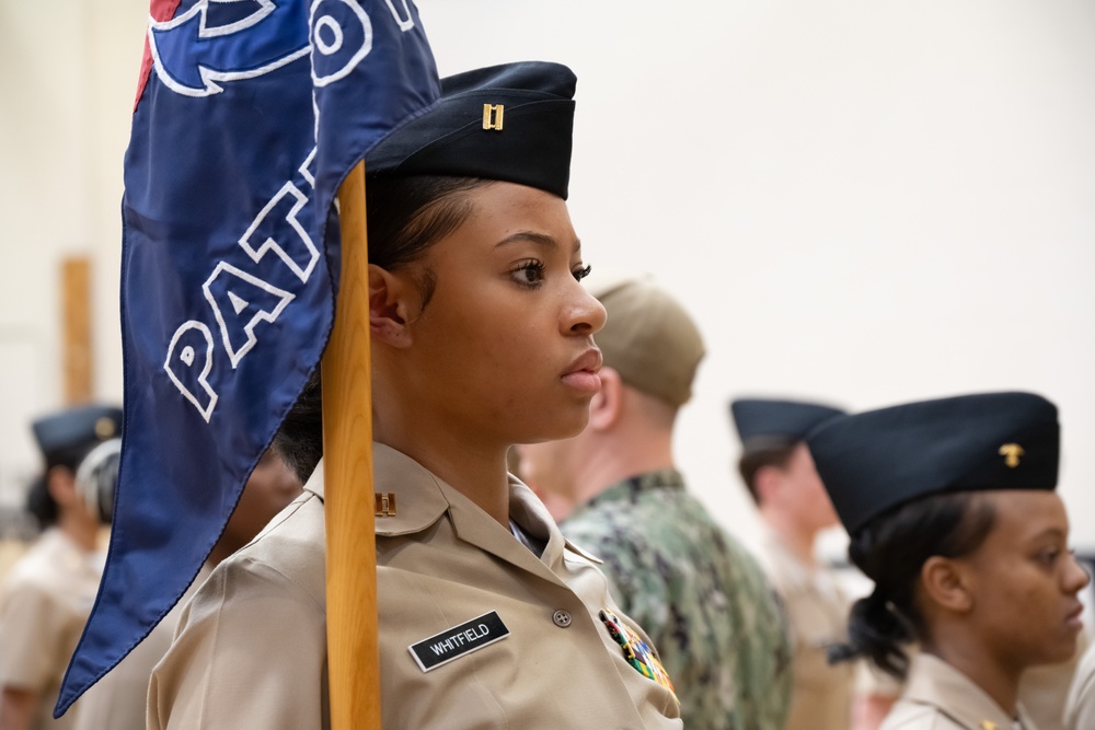 Sailors from NAVSUP headquarters serve as judges for the NJROTC program in the Mid-Atlantic Competition.