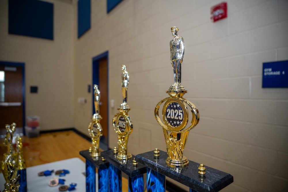 Sailors from NAVSUP headquarters serve as judges for the NJROTC program in the Mid-Atlantic Competition.