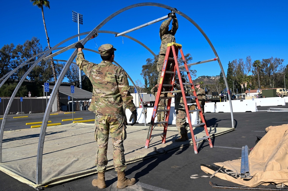 California National Guardsmen respond to Los Angeles fires