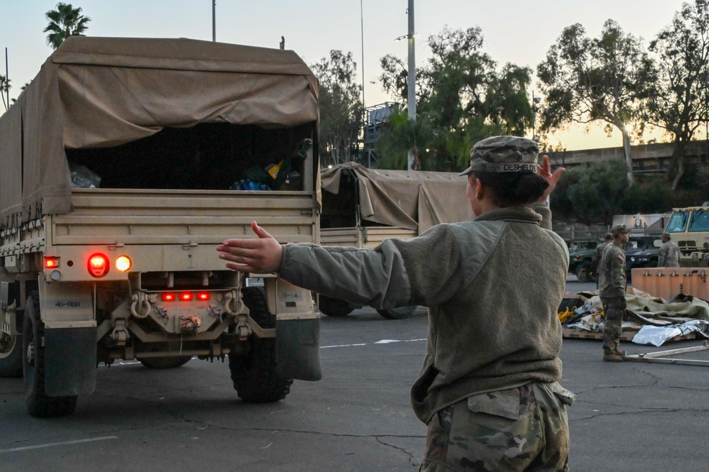 California National Guardsmen respond to Los Angeles fires