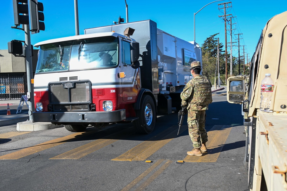 California National Guardsmen respond to Los Angeles fires