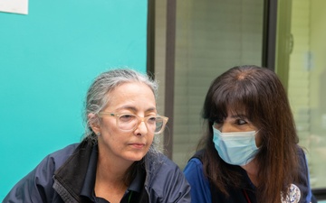 FEMA assists survivors at the Los Angeles Homeless Service Agency Registration drive.