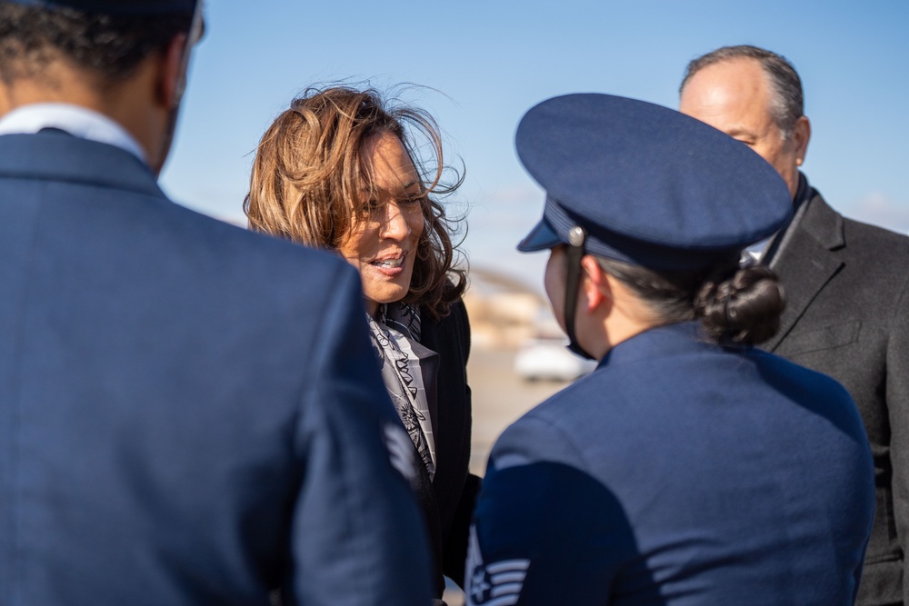 Kamala Harris recognizes 89th AW members before her final flight