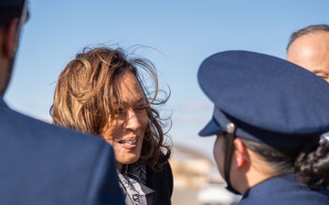 Kamala Harris recognizes 89th AW members before her final flight