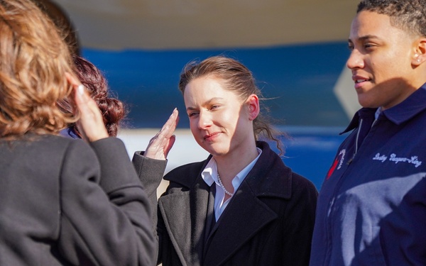 Kamala Harris recognizes 89th AW members before her final flight