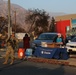 Soldiers maintain Traffic Control Points near the Eaton Fire