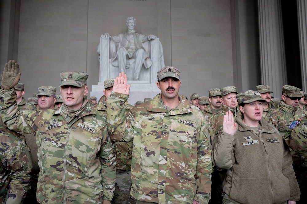 Idaho National Guard Members Re-enlist