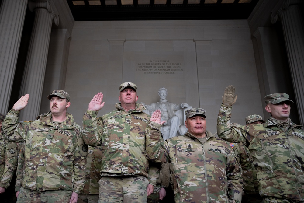 Idaho National Guard Members Re-enlist