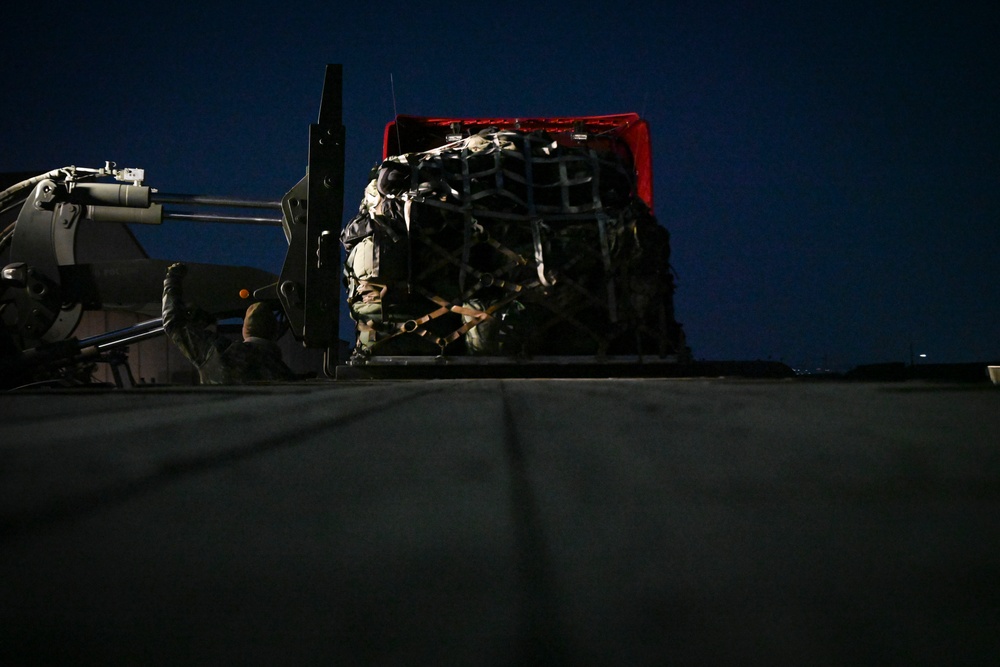 Airmen begin unloading at Gwangju for Bev Pack 25-1