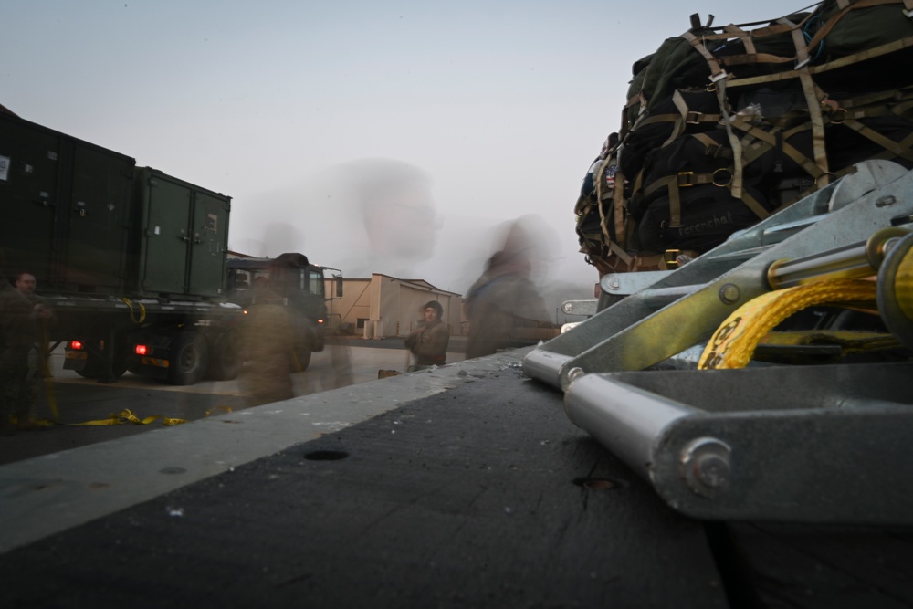 Airmen begin unloading at Gwangju for Bev Pack 25-1