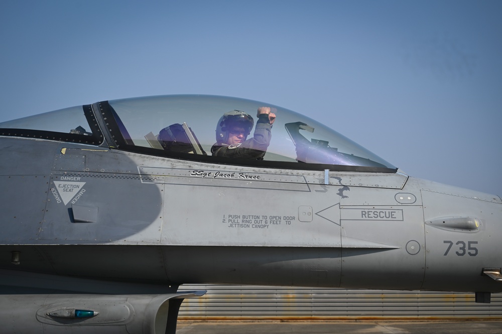 Wolf Pack F-16s forward deploy to Gwangju Air Base during Exercise Beverly Pack 25-1