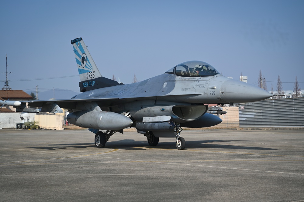 Wolf Pack F-16s forward deploy to Gwangju Air Base during Exercise Beverly Pack 25-1