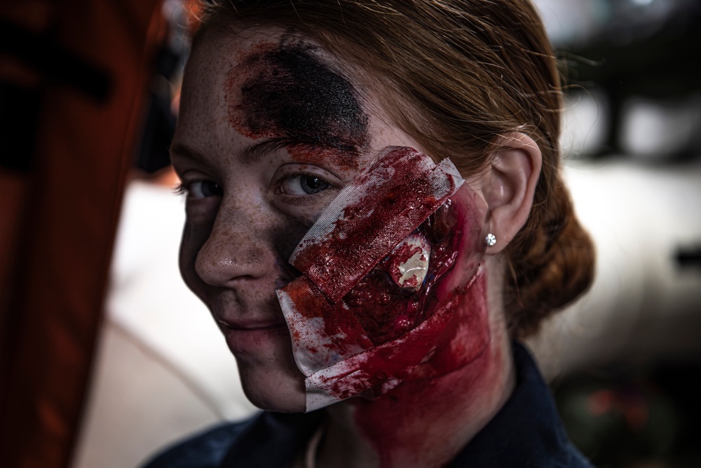 Nimitz Sailors Prepare for a Mass Casualty Drill