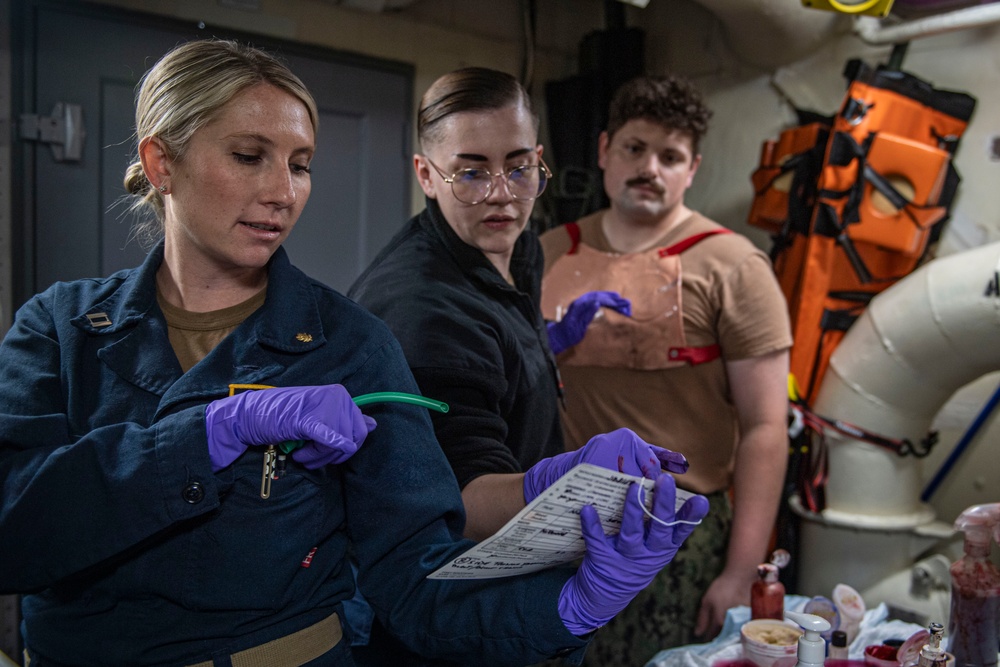 Nimitz Sailors Prepare for a Mass Casualty Drill