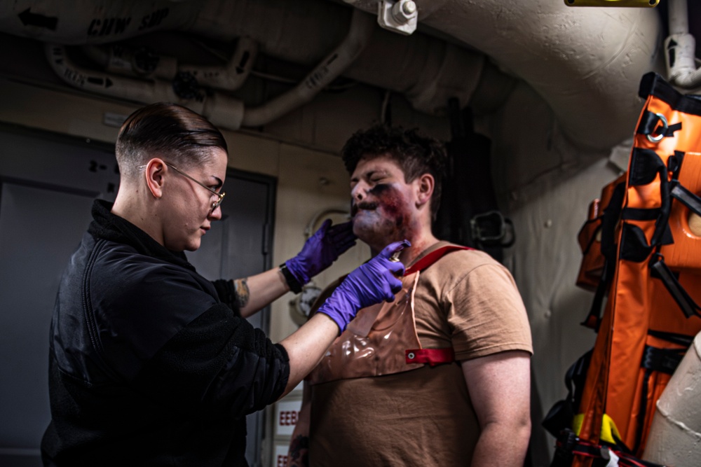 Nimitz Sailors Prepare for a Mass Casualty Drill