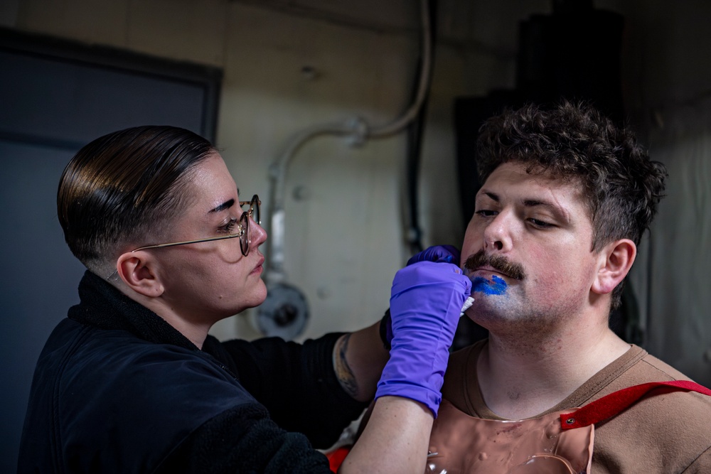 Nimitz Sailors Prepare for a Mass Casualty Drill