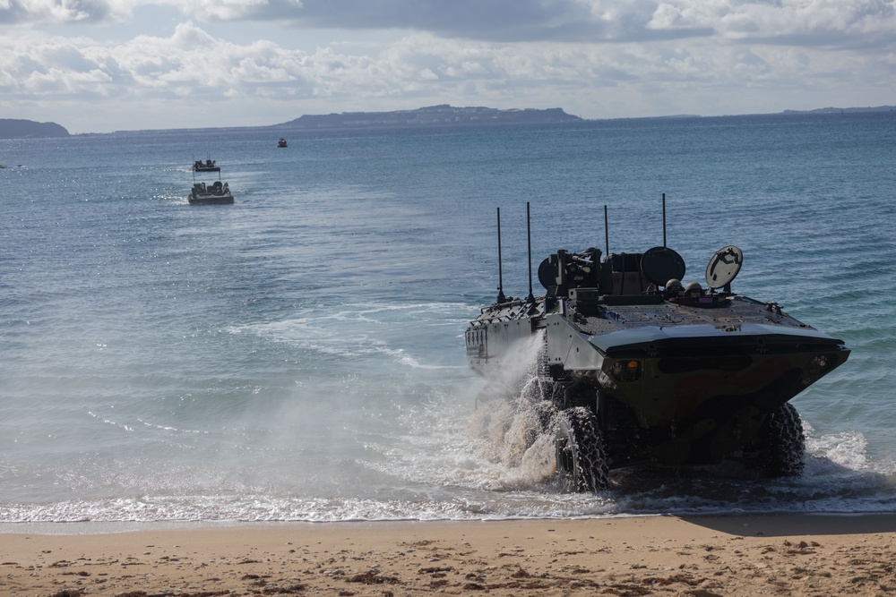 4th Marines ACVs Depart SLV and Land at Kin Blue Beach