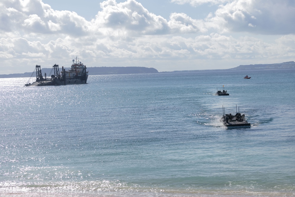 4th Marines ACVs Depart SLV and Land at Kin Blue Beach