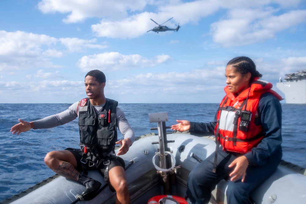 Small Boat Operations aboard USS America (LHA 6)