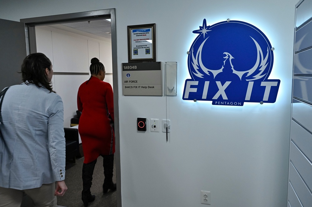 Pentagon DAF FIX IT help desk ribbon cutting