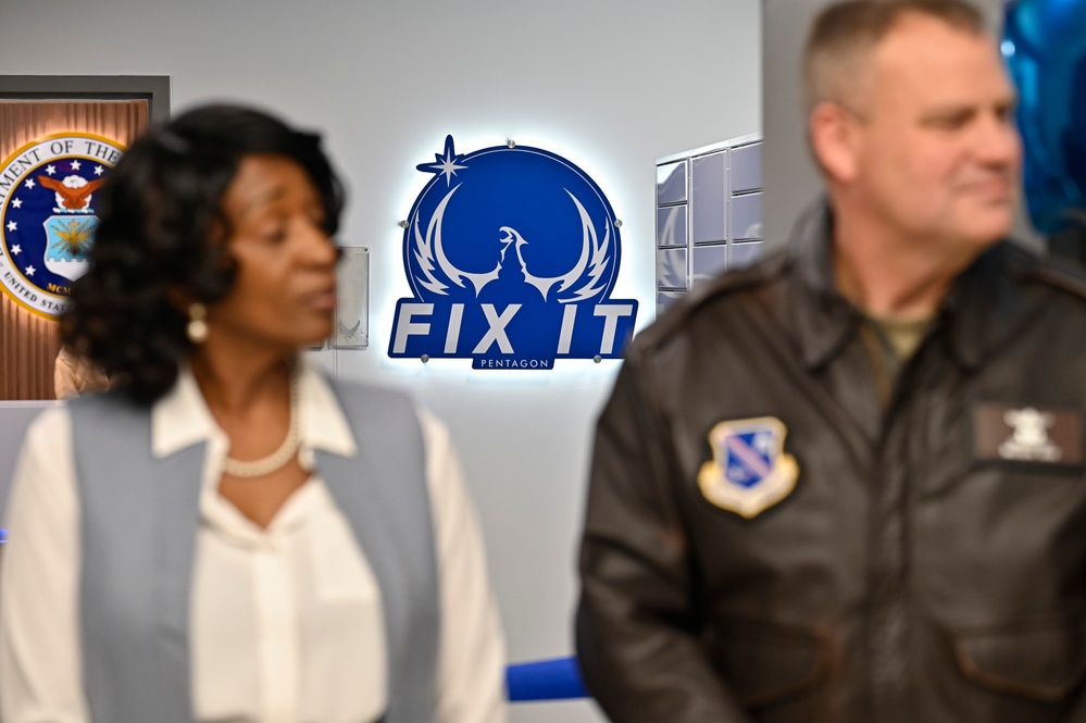 Pentagon DAF FIX IT help desk ribbon cutting