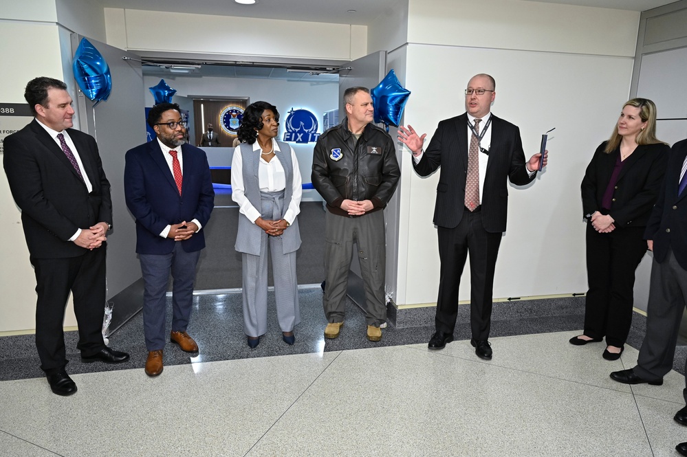 Pentagon DAF FIX IT help desk ribbon cutting