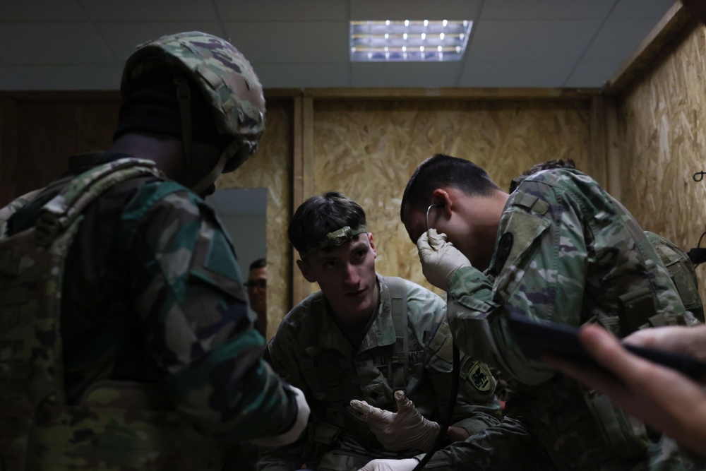 U.S. Army medics collaborate with Ghana Armed Forces in a Delayed Evacuation Casualty Management exercise