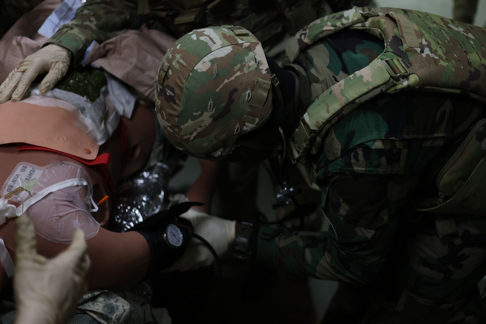 U.S. Army medics collaborate with Ghana Armed Forces in a Delayed Evacuation Casualty Management exercise