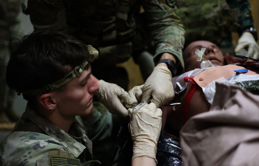 U.S. Army medics collaborate with Ghana Armed Forces in a Delayed Evacuation Casualty Management exercise