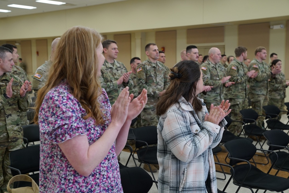 Welcome home ceremony honors returning 5-54th SFAR engineer advisor team