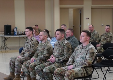 Welcome home ceremony honors returning 5-54th SFAR engineer advisor team