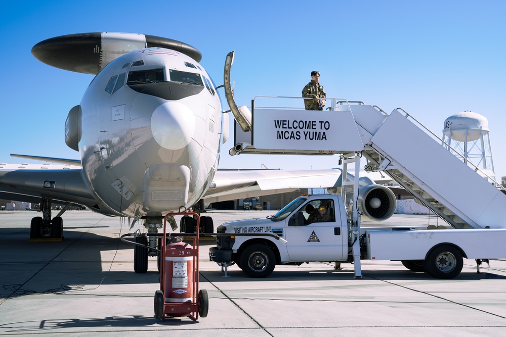 U.S. Air Force E-3 Sentry (AWACS) operates out of Marine Corps Air Station Yuma