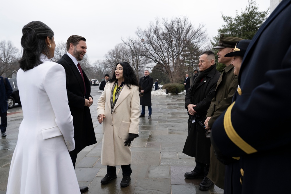 U.S. President-elect Donald Trump and U.S. Vice President-elect JD Vance Participate in a Wreath-Laying Ceremony at the Tomb of the Unknown Soldier Ahead of The Presidential Inauguration