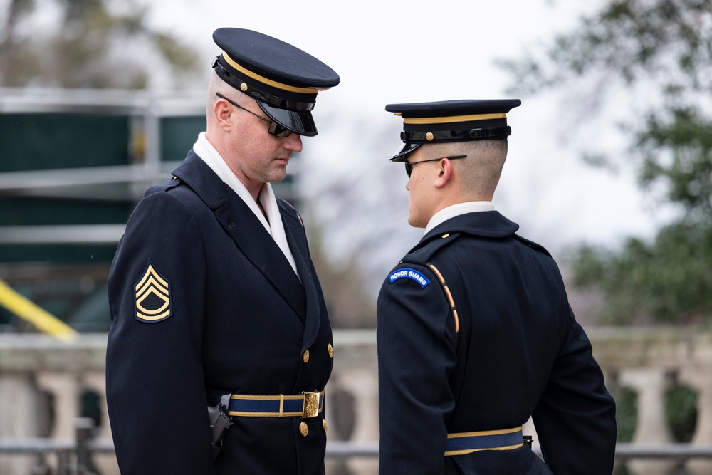 U.S. President-elect Donald Trump and U.S. Vice President-elect JD Vance Participate in a Wreath-Laying Ceremony at the Tomb of the Unknown Soldier Ahead of The Presidential Inauguration