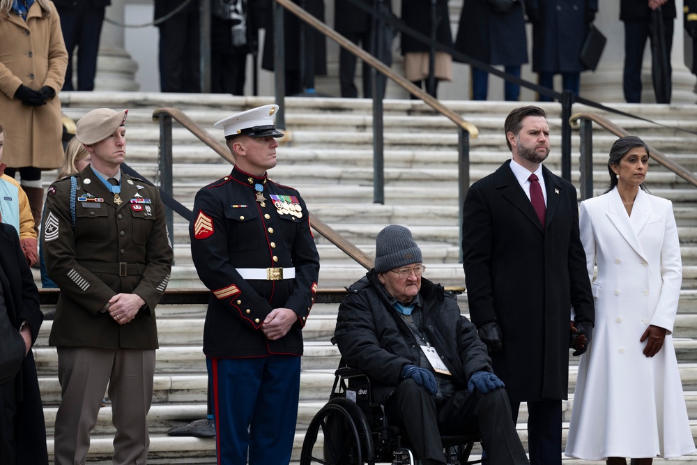 U.S. President-elect Donald Trump and U.S. Vice President-elect JD Vance Participate in a Wreath-Laying Ceremony at the Tomb of the Unknown Soldier Ahead of The Presidential Inauguration