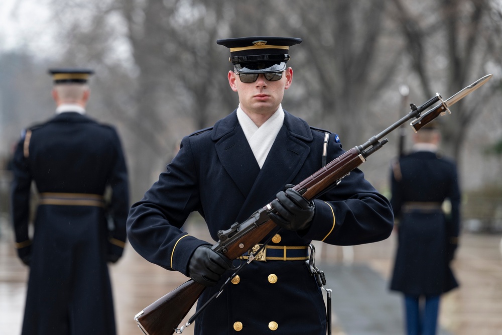 U.S. President-elect Donald Trump and U.S. Vice President-elect JD Vance Participate in a Wreath-Laying Ceremony at the Tomb of the Unknown Soldier Ahead of The Presidential Inauguration