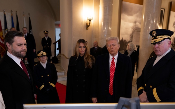 U.S. President-elect Donald Trump and U.S. Vice President-elect JD Vance Participate in a Wreath-Laying Ceremony at the Tomb of the Unknown Soldier Ahead of The Presidential Inauguration