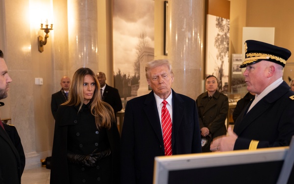 U.S. President-elect Donald Trump and U.S. Vice President-elect JD Vance Participate in a Wreath-Laying Ceremony at the Tomb of the Unknown Soldier Ahead of The Presidential Inauguration