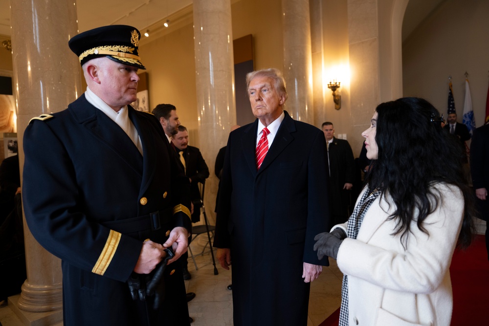 U.S. President-elect Donald Trump and U.S. Vice President-elect JD Vance Participate in a Wreath-Laying Ceremony at the Tomb of the Unknown Soldier Ahead of The Presidential Inauguration