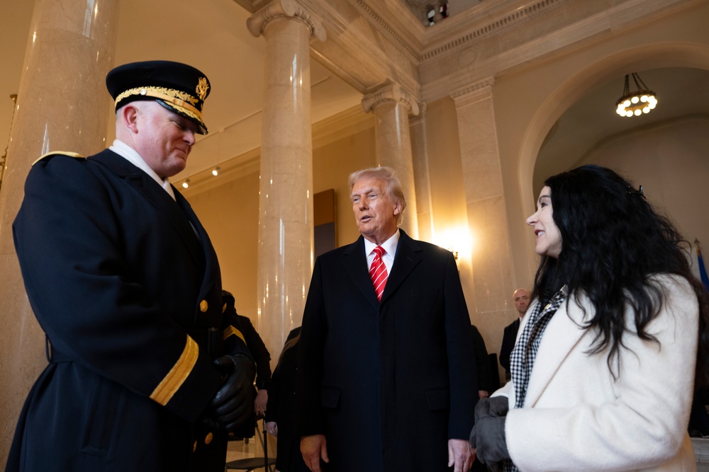 U.S. President-elect Donald Trump and U.S. Vice President-elect JD Vance Participate in a Wreath-Laying Ceremony at the Tomb of the Unknown Soldier Ahead of The Presidential Inauguration