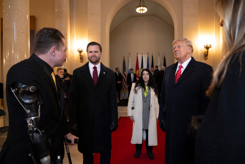 U.S. President-elect Donald Trump and U.S. Vice President-elect JD Vance Participate in a Wreath-Laying Ceremony at the Tomb of the Unknown Soldier Ahead of The Presidential Inauguration