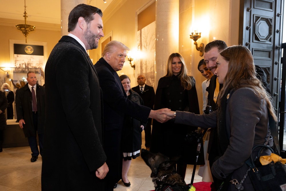 U.S. President-elect Donald Trump and U.S. Vice President-elect JD Vance Participate in a Wreath-Laying Ceremony at the Tomb of the Unknown Soldier Ahead of The Presidential Inauguration