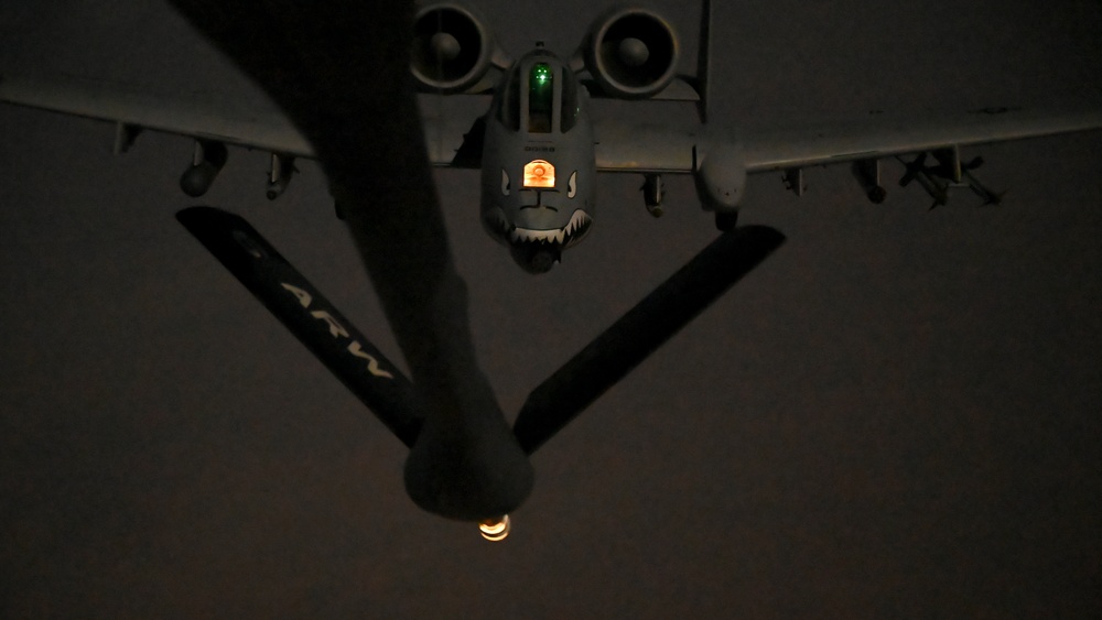 U.S. F-15s and A-10s conduct combat air patrols in CENTCOM AOR